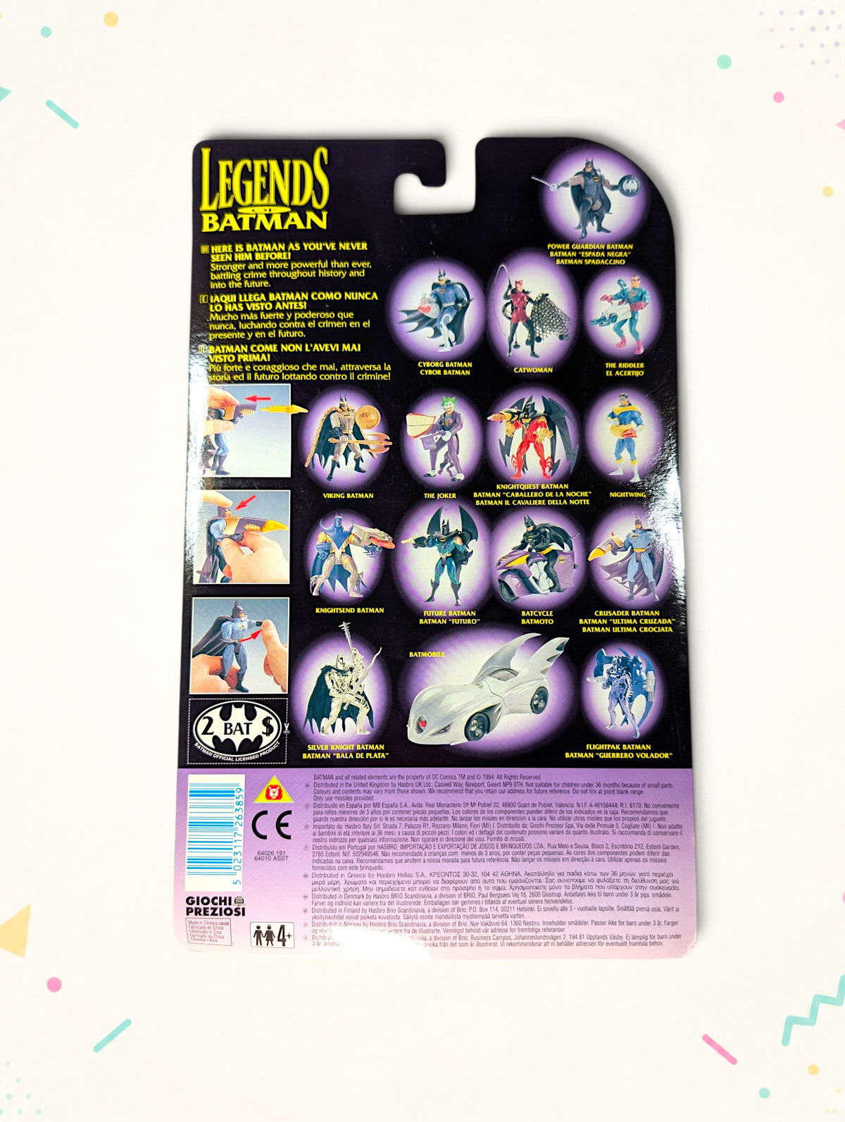 Vintage Legends of Batman Crusader Batman Action Figure – Kenner 1994 – Sealed