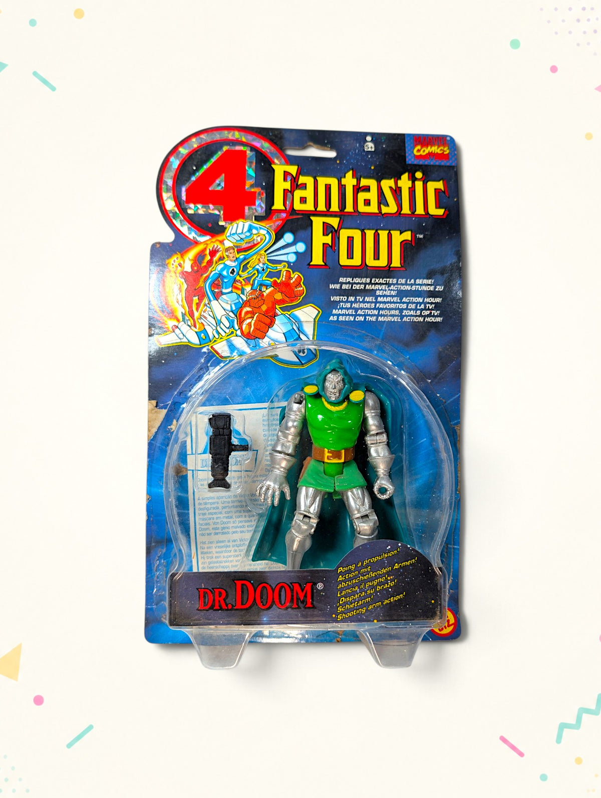Vintage 1996 Marvel Fantastic Four Dr. Doom Action Figure – Toy Biz – Original Packaging