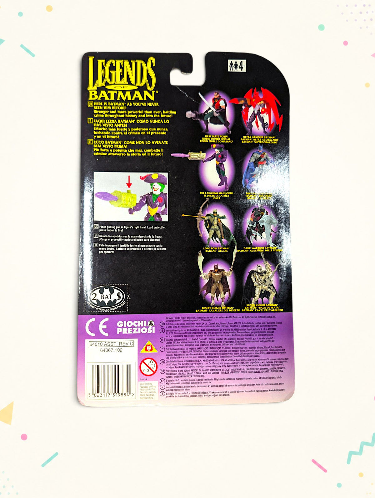 Vintage 1996 Legends of Batman The Laughing Man Joker Action Figure – Kenner – Original Packaging