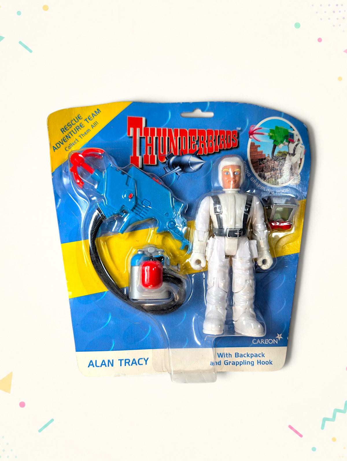 Thunderbirds Alan Tracy Action Figure with Backpack & Firing Grappling Hook (2002) – Vivid Imaginations – Sealed