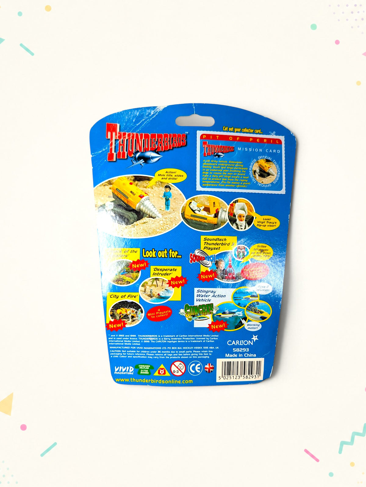 Thunderbirds The Mole 'Pit of Peril' Mini Playset – Vivid Imaginations (1999) – Vintage Sealed Toy