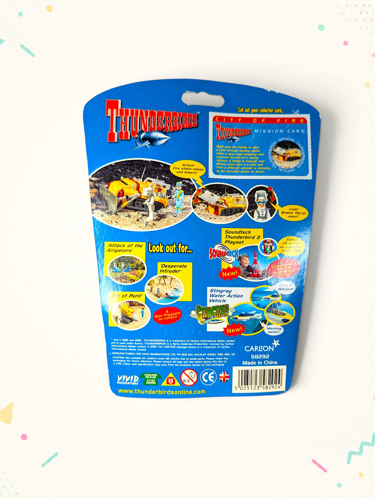 Thunderbirds The Firefly 'City of Fire' Mini Playset – Vivid Imaginations (1999) – Vintage Sealed Toy