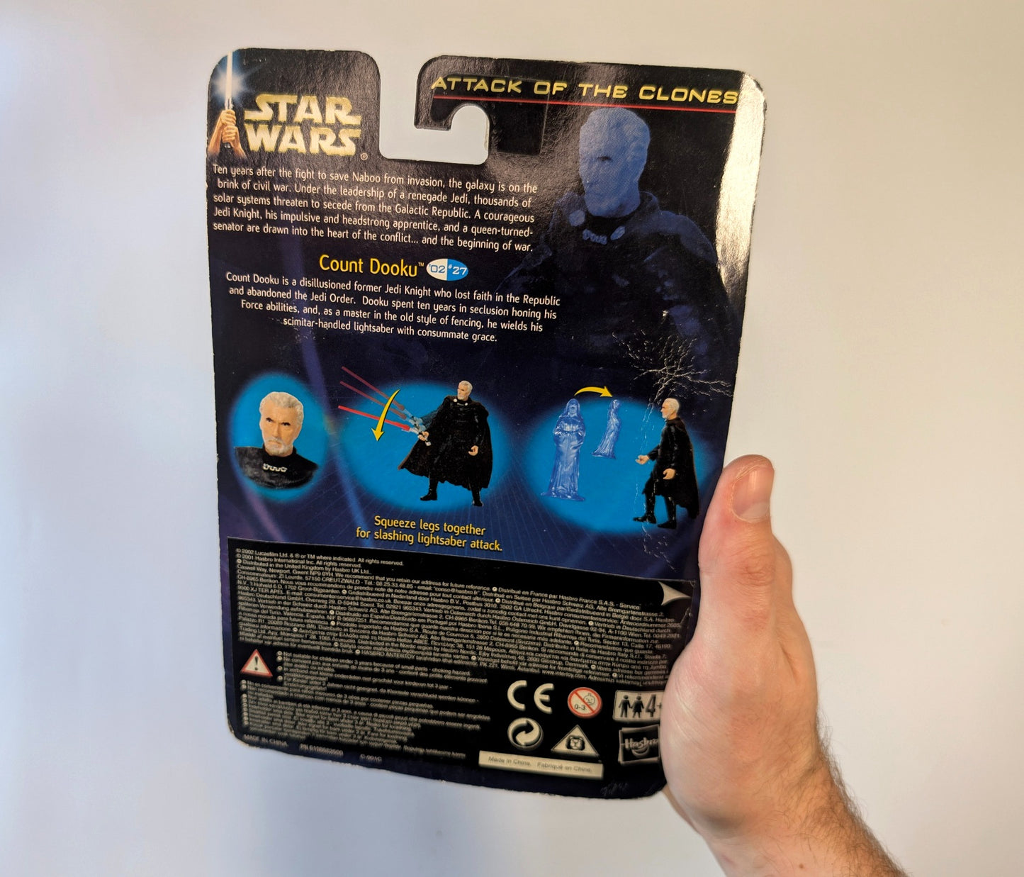Star Wars Attack of the Clones Count Dooku Lightsaber Attack Figure – Hasbro 2002