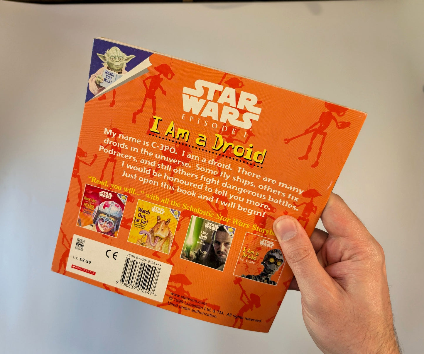 Star Wars Episode I “I Am a Droid” Book – Scholastic – Includes Stickers