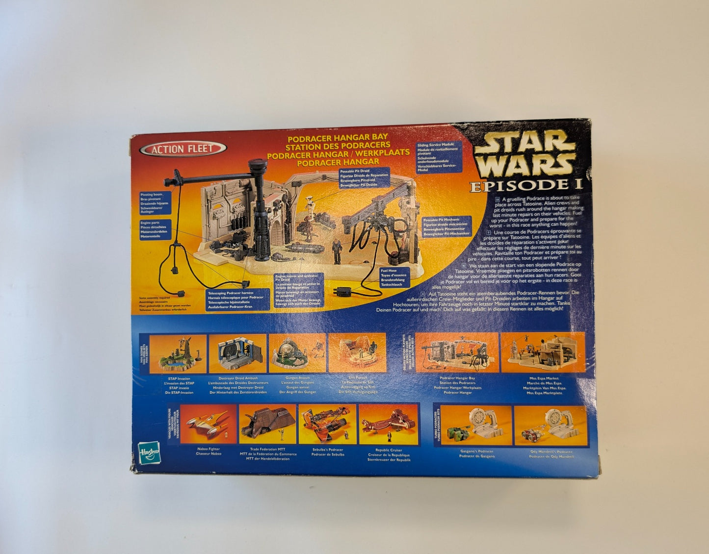 Star Wars Episode I Podracer Hangar Bay Action Fleet Playset (1999) – Boxed – Includes Pit Droid & Mechanic Figure