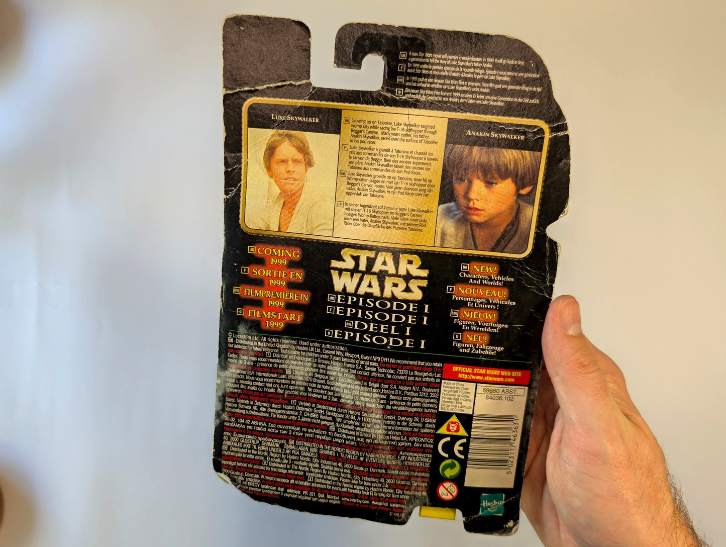 Star Wars Luke Skywalker (Tatooine) Figure – Episode I Flashback Card – Kenner Hasbro