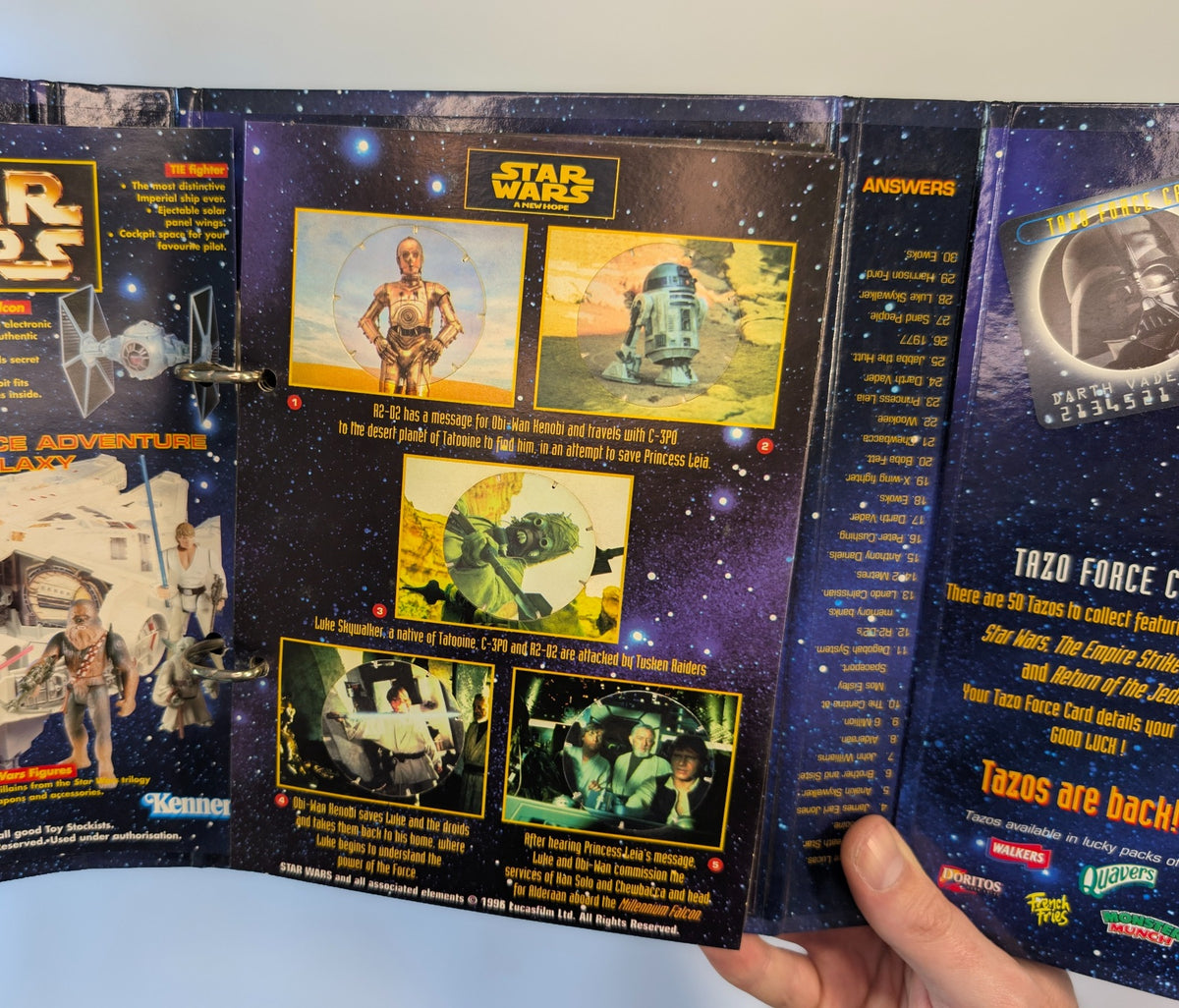 Star Wars Tazo Collector’s Force Pack (1990s) – Walkers Promo – Complete Set w/ Binder & Inserts
