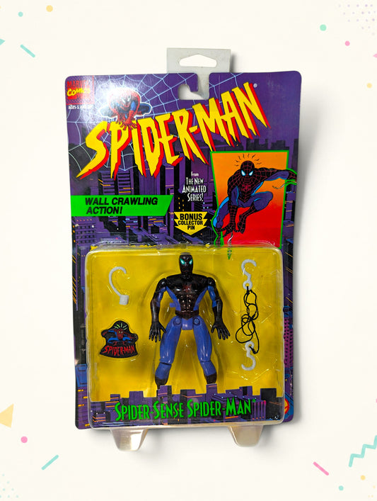 Vintage 1995 Spider-Man Spider-Sense Action Figure – Toy Biz Marvel Animated Series – Sealed