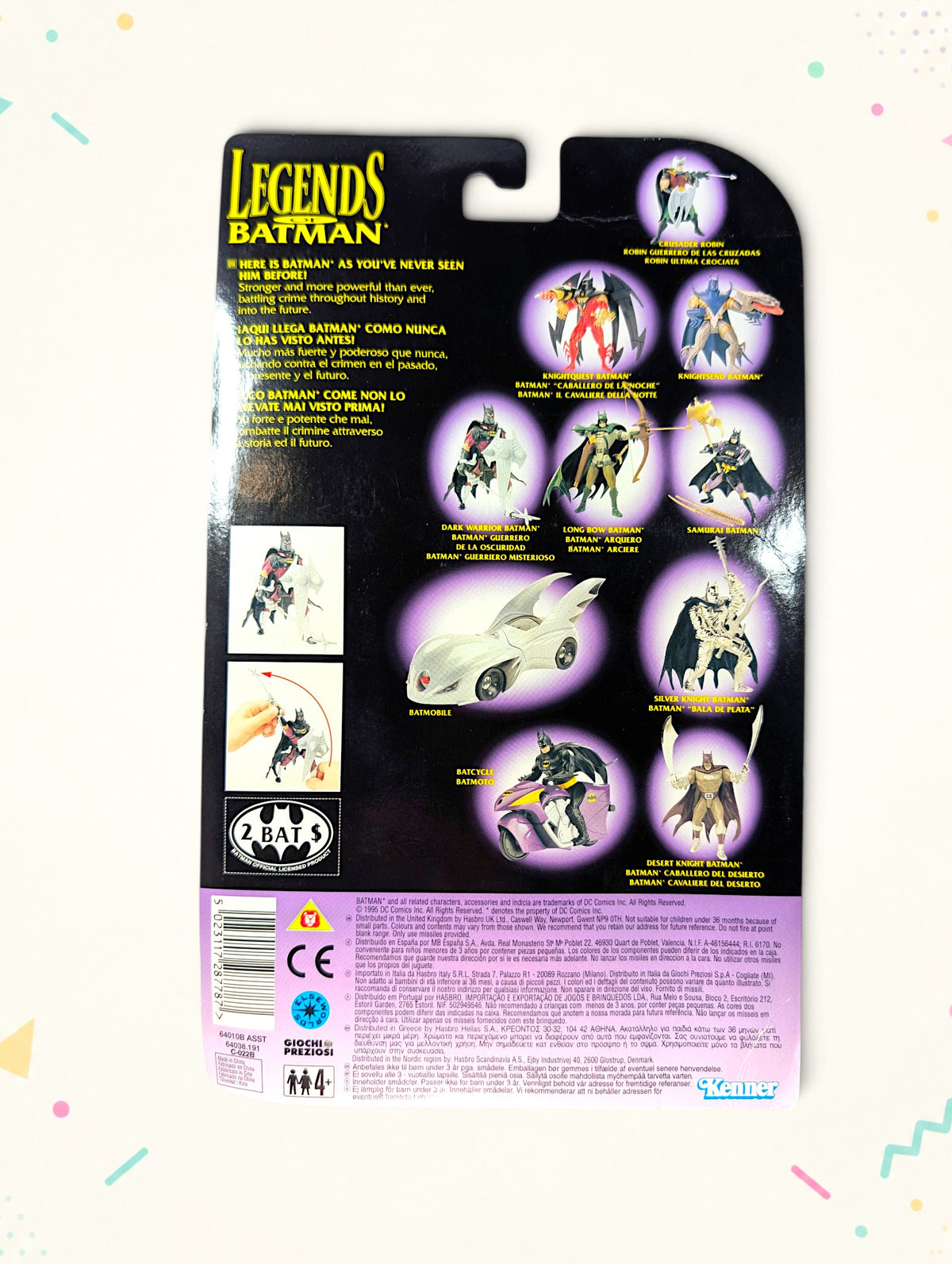 Vintage 1996 Legends of Batman Dark Warrior Batman Action Figure – Kenner – Sealed