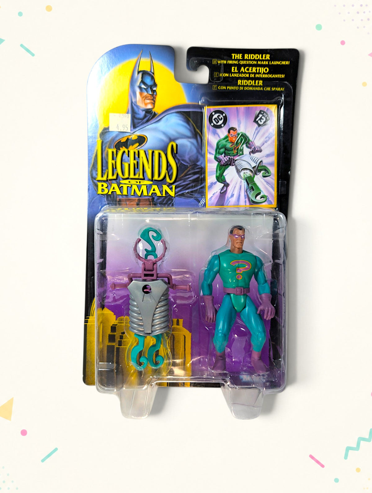 Vintage 1994 Legends of Batman The Riddler Action Figure – Kenner – Sealed