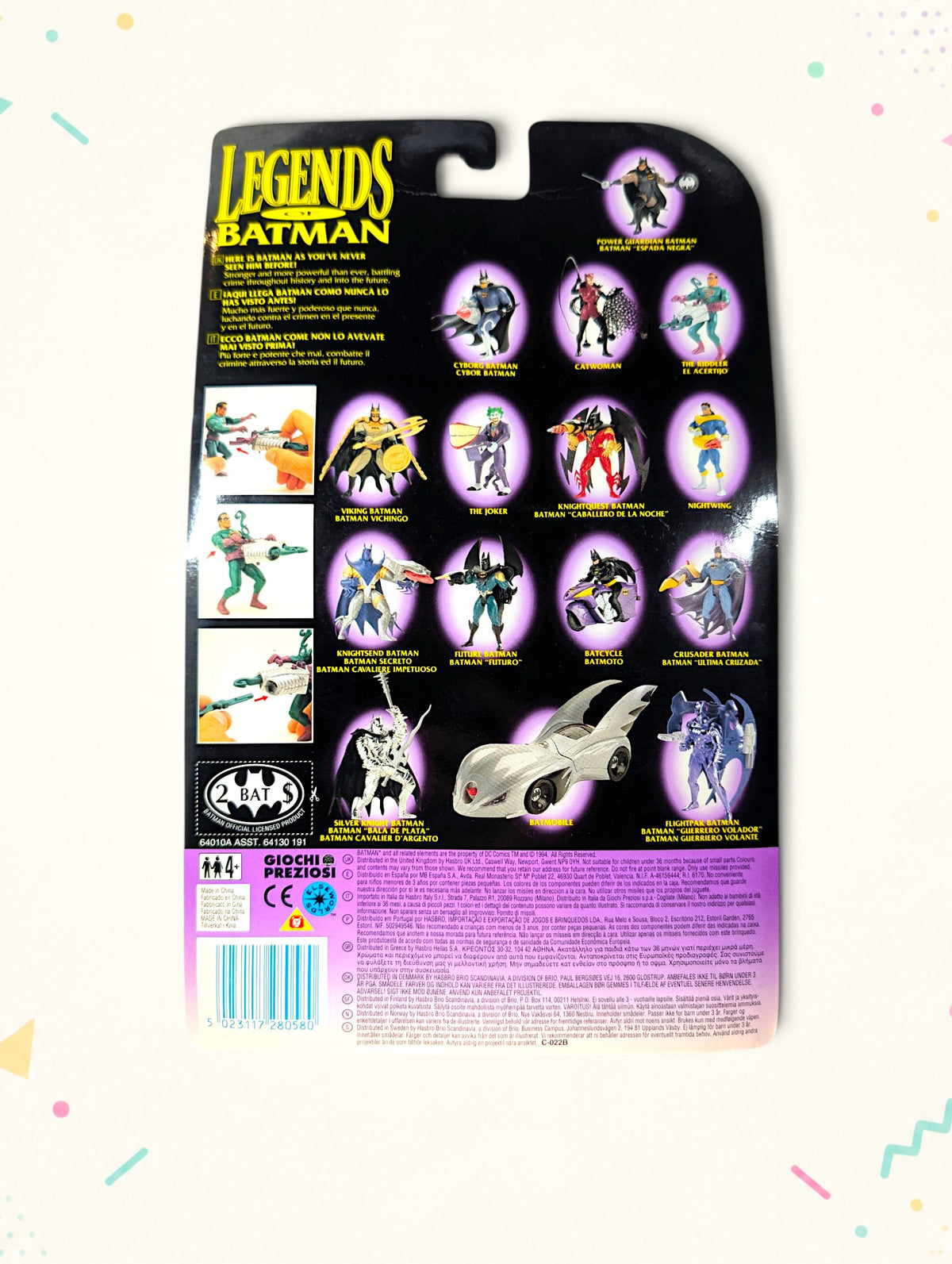 Vintage 1994 Legends of Batman The Riddler Action Figure – Kenner – Sealed