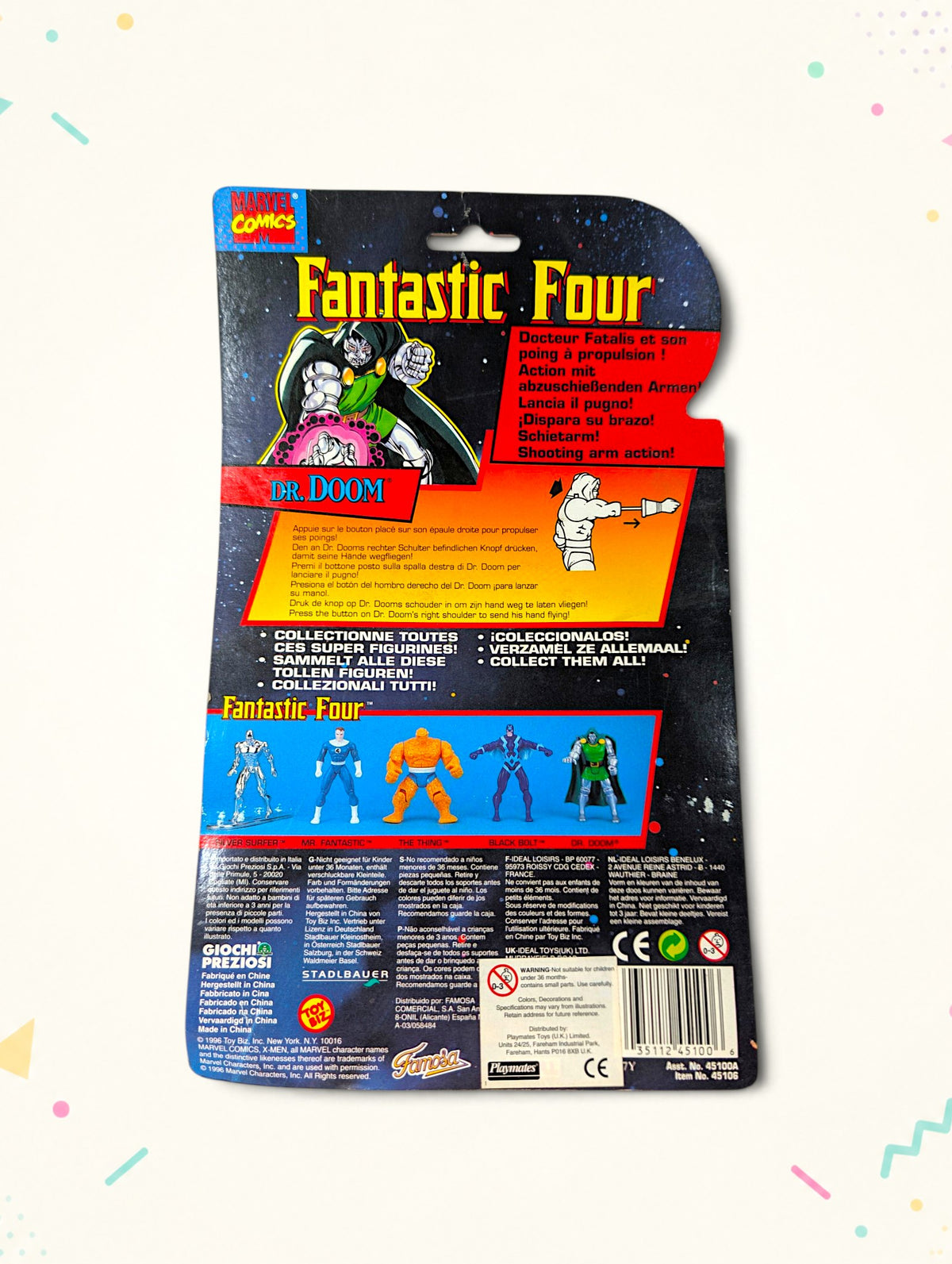 Vintage 1996 Marvel Fantastic Four Dr. Doom Action Figure – Toy Biz – Original Packaging