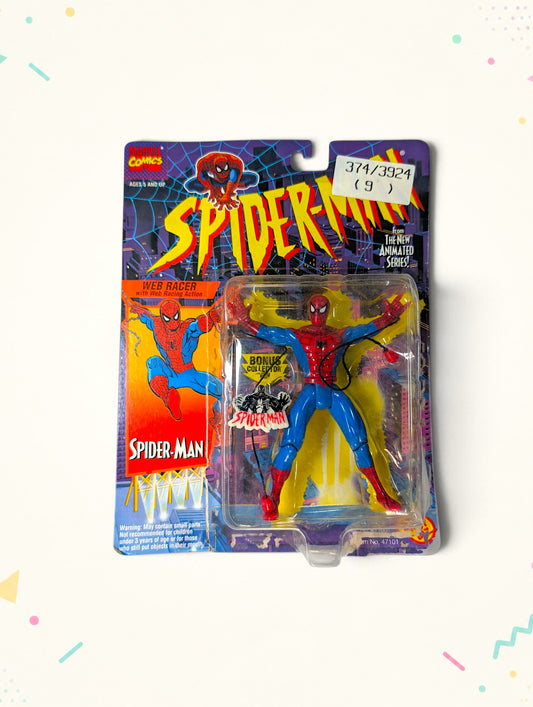 Vintage 1994 Spider-Man Web Racer Action Figure – Toy Biz – The Animated Series – Original Packaging