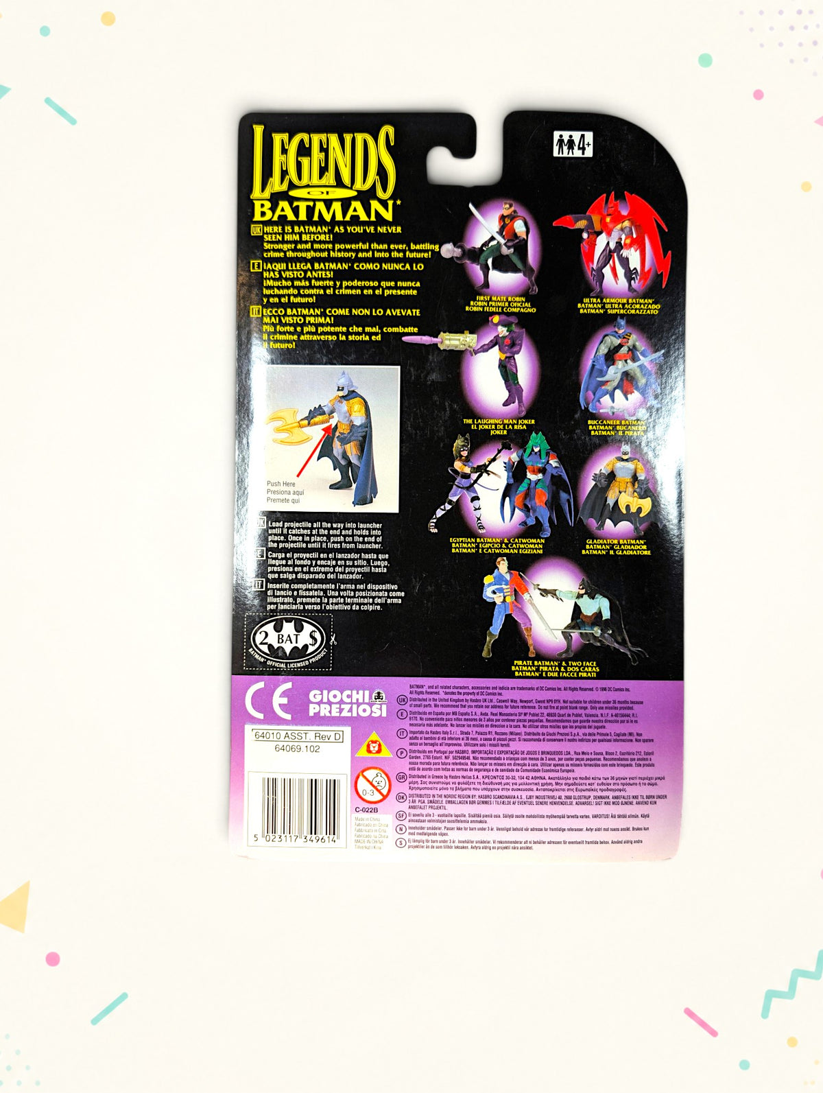 Vintage 1996 Legends of Batman Gladiator Batman Action Figure – Kenner – Original Packaging