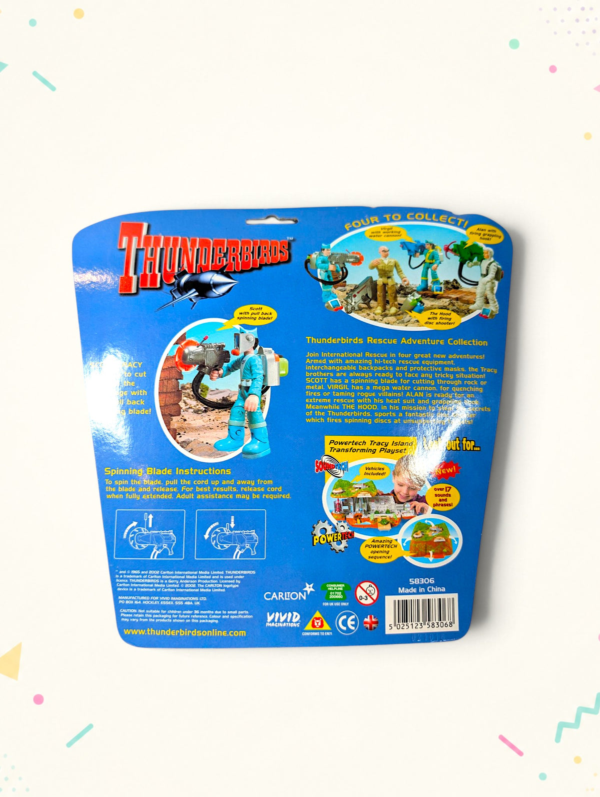 Thunderbirds Scott Tracy Action Figure with Spinning Blade Stone Cutter – Vivid Imaginations (2002)