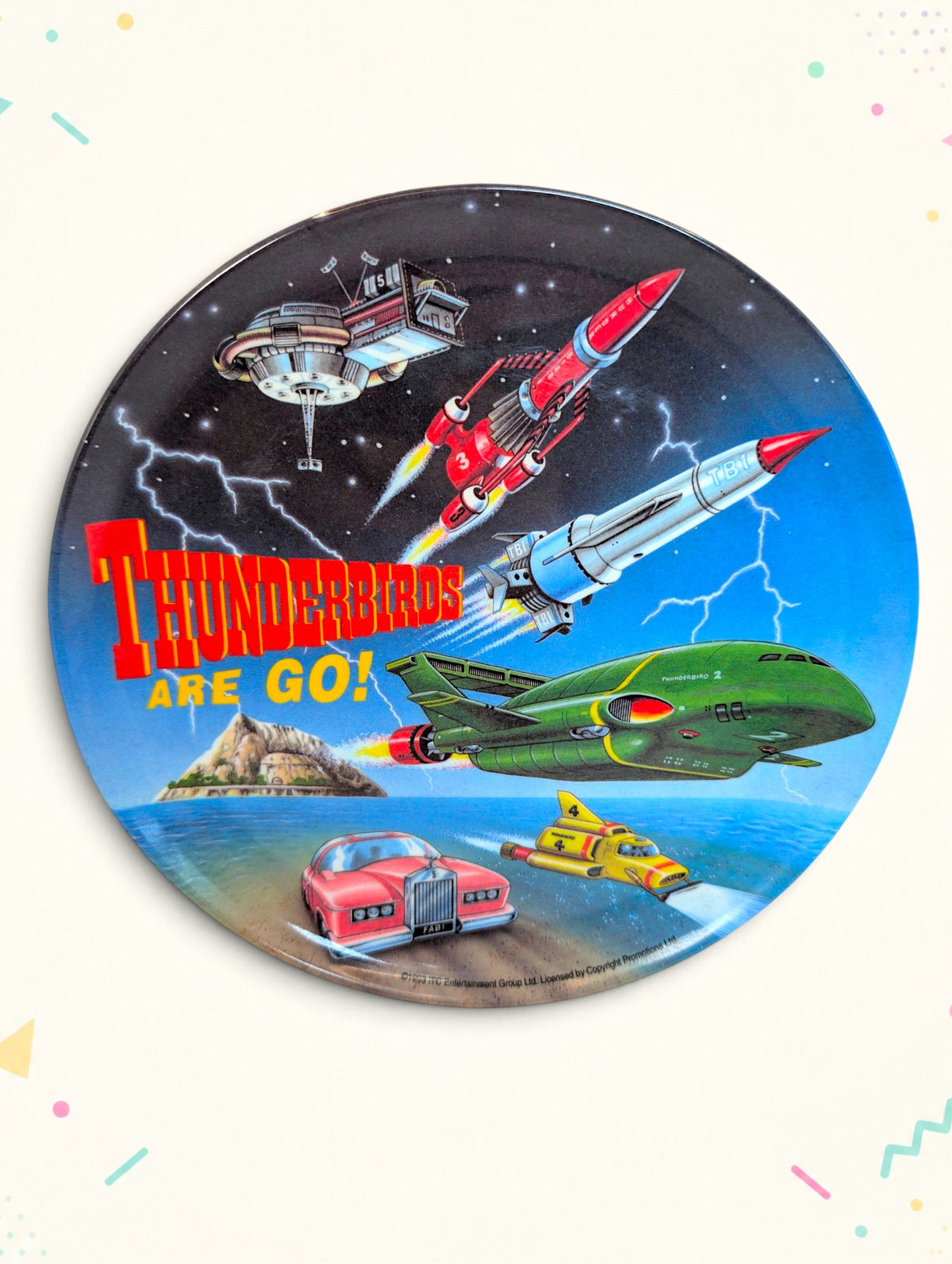 Thunderbirds Are Go! Melamine Plate (1993) – Vintage Thunderbirds Collectable