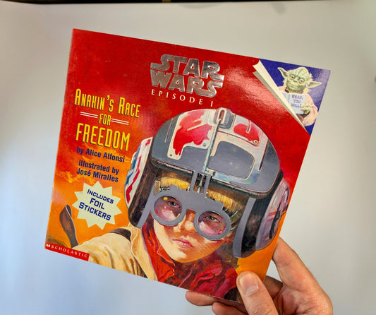 Star Wars Episode I “Anakin’s Race for Freedom” Book – Scholastic – Includes Stickers