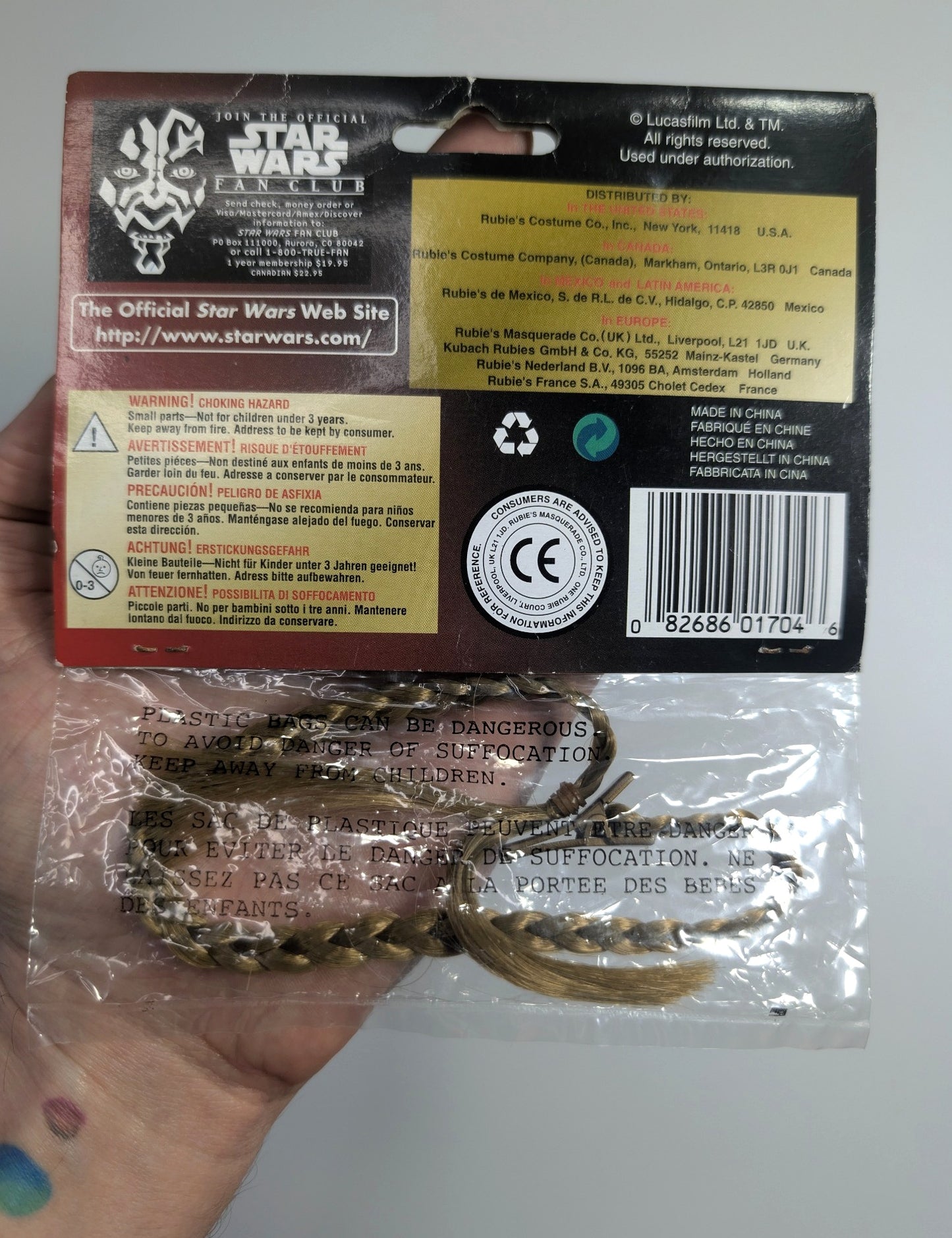 Star Wars Episode I Anakin Skywalker Jedi Apprentice Braid – Rubie’s Costume Accessory – Sealed