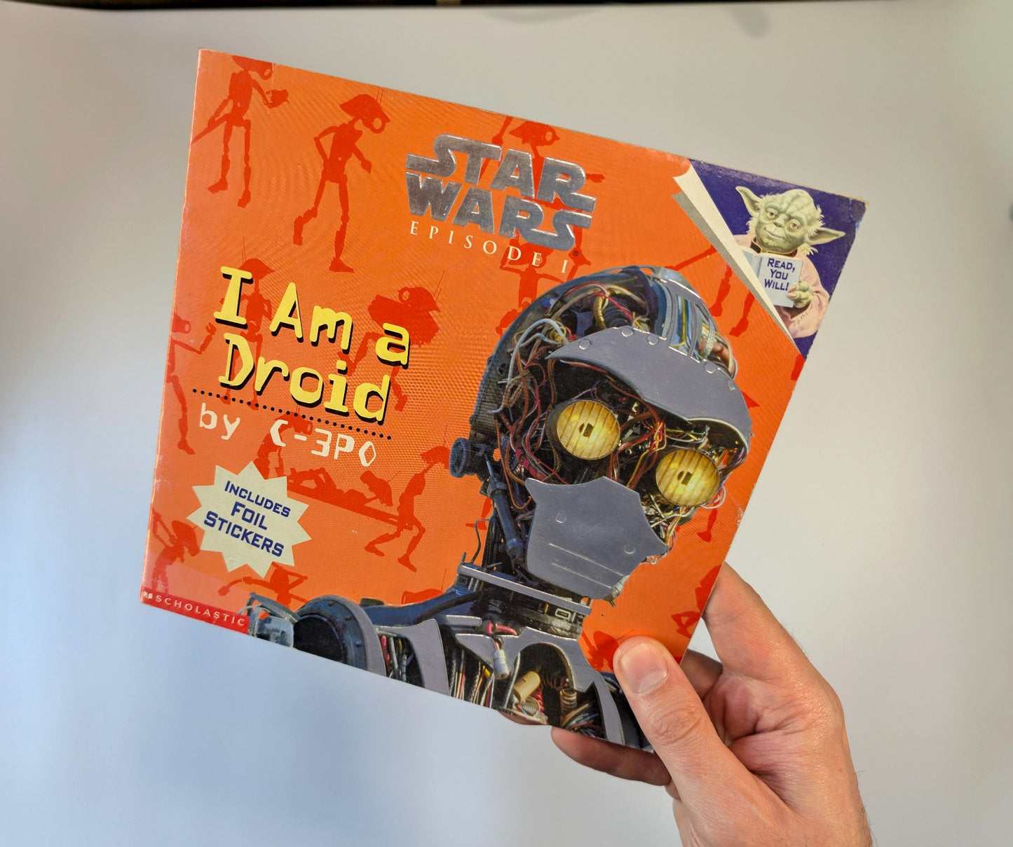Star Wars Episode I “I Am a Droid” Book – Scholastic – Includes Stickers