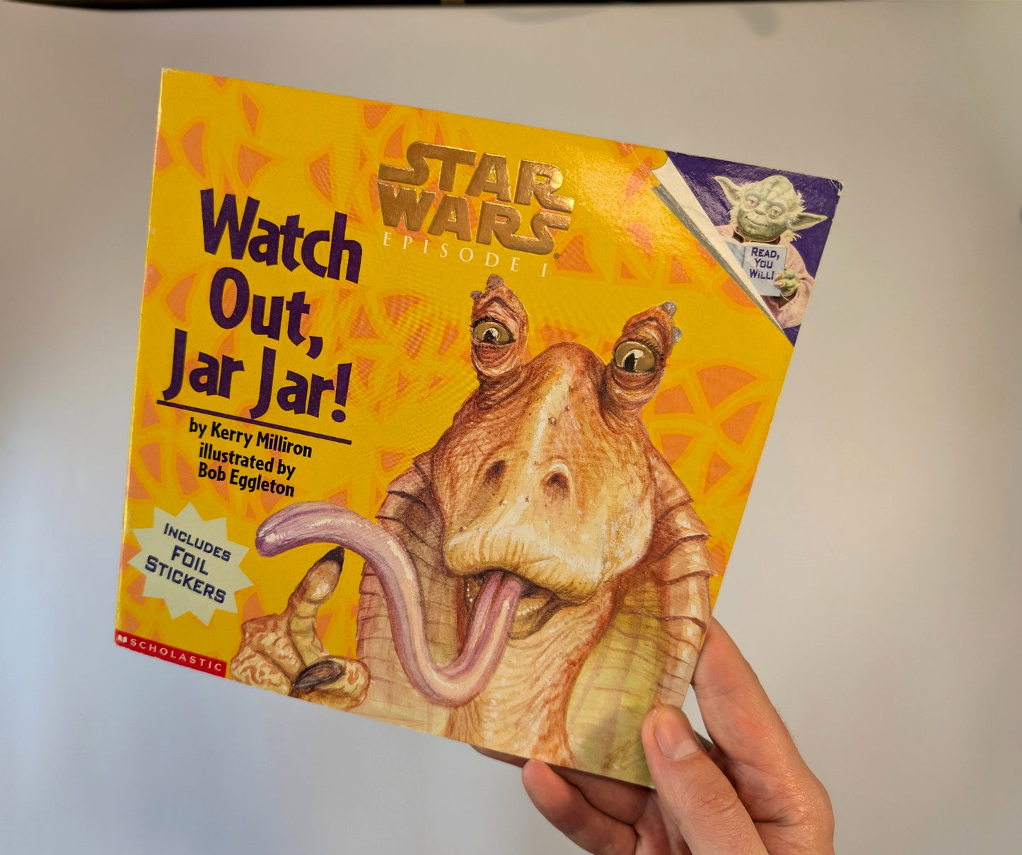 Star Wars Episode I “Watch Out, Jar Jar!” Book – Scholastic – Jar Jar Binks Story – Includes Stickers