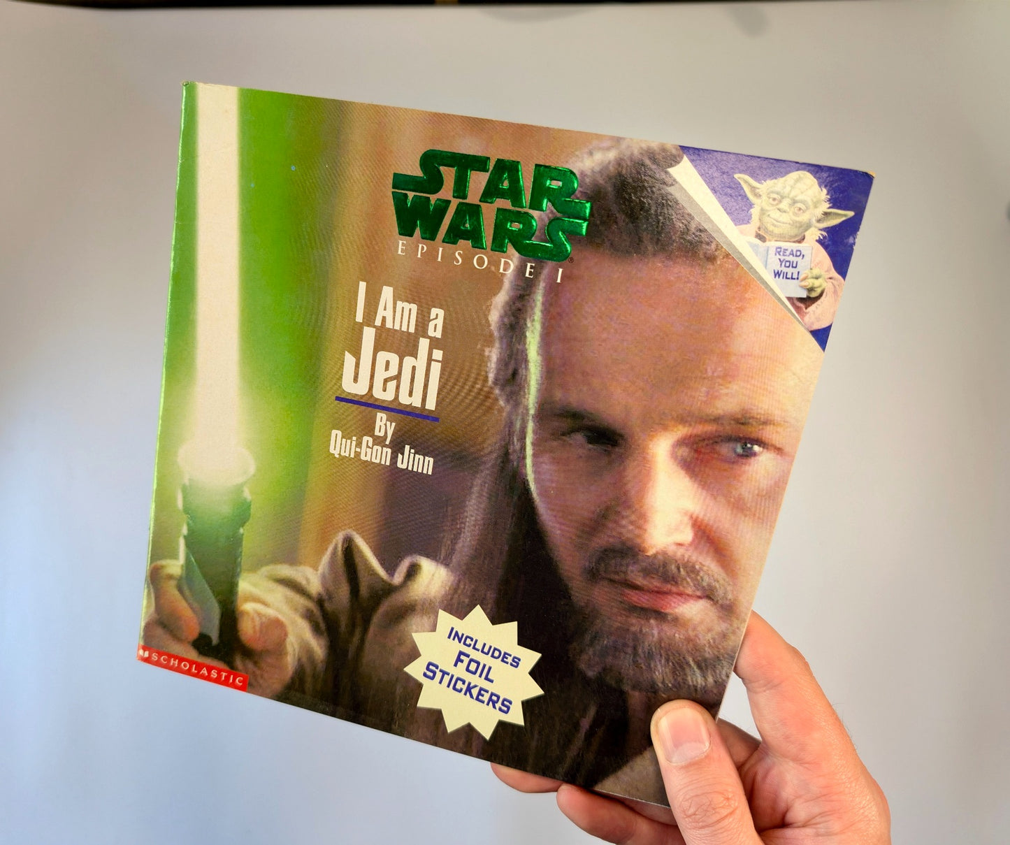 Star Wars Episode I “I Am a Jedi” Book by Qui-Gon Jinn – Scholastic – Includes Stickers