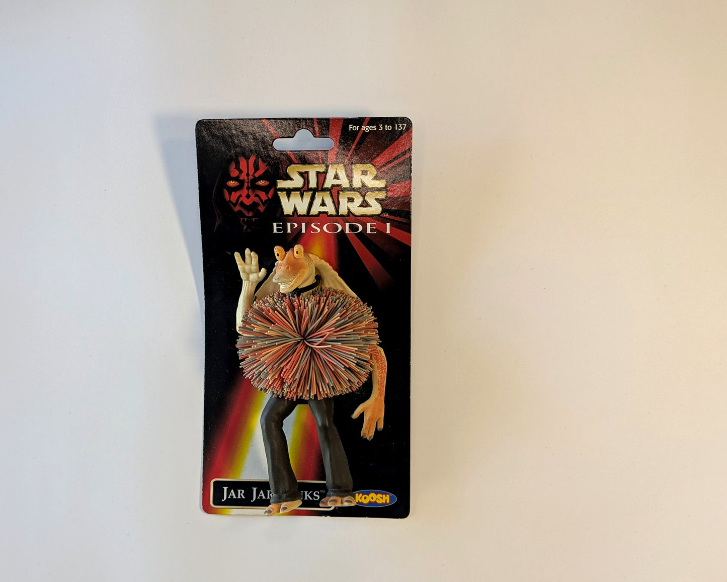 Star Wars Episode I Jar Jar Binks Bend-Ems Hasbro 1999 Carded Koosh Figure