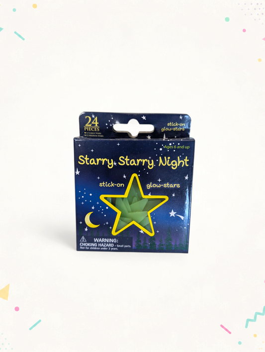 Starry Starry Night Glow in the Dark Stick-On Stars, Moon or Galaxy – 24 Pieces