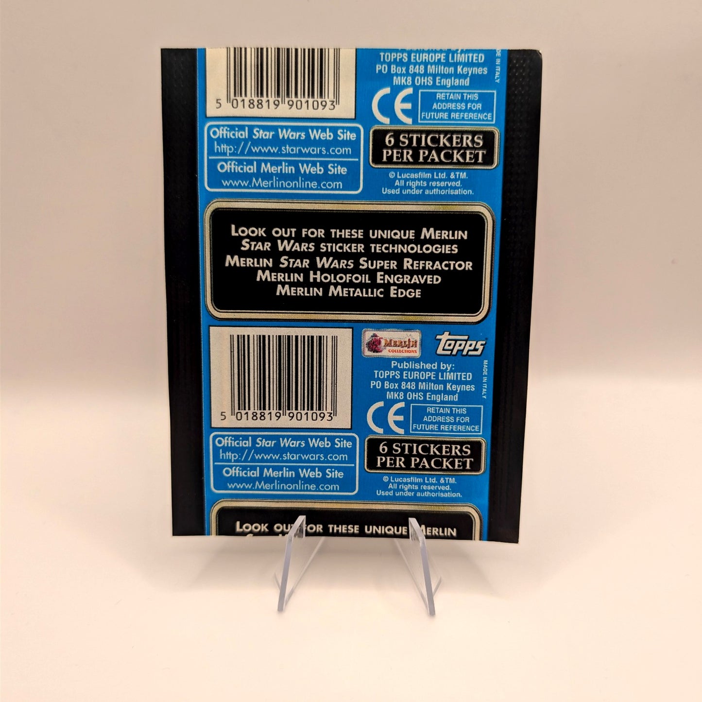 Star Wars Episode I Sticker Pack (Merlin / Topps) – Sealed Trading Stickers – Vintage Collectible