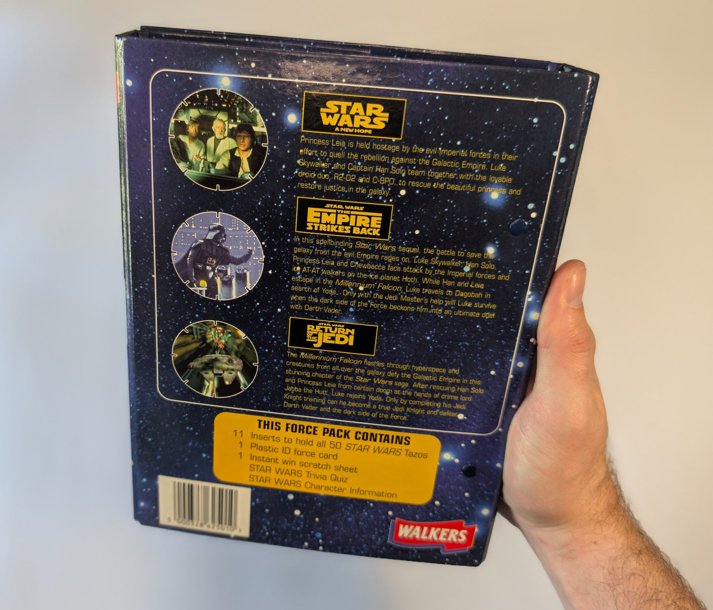 Star Wars Tazo Collector’s Force Pack (1990s) – Walkers Promo – Complete Set w/ Binder & Inserts