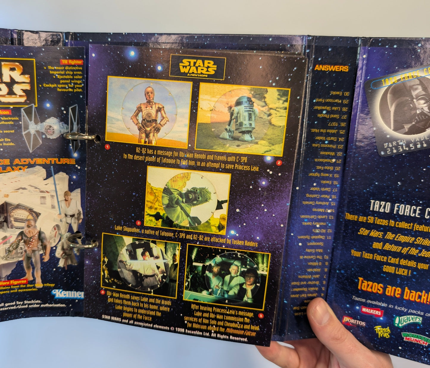 Star Wars Tazo Collector’s Force Pack (1990s) – Walkers Promo – Complete Set w/ Binder & Inserts