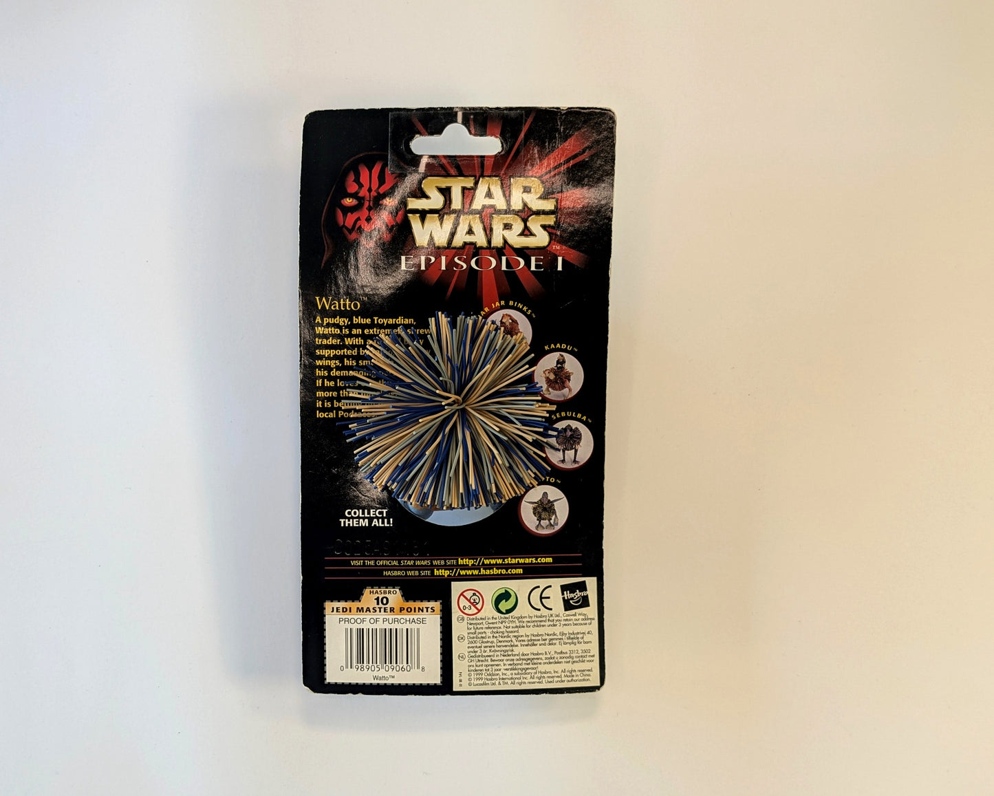 Star Wars Episode I Watto Bend-Ems Hasbro 1999 Carded Koosh Figure